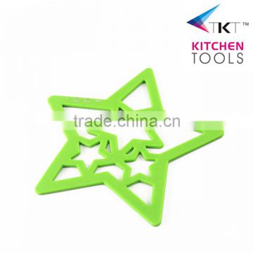 Star shape silicone coffee hot water heating cup mat cup holder cup pad