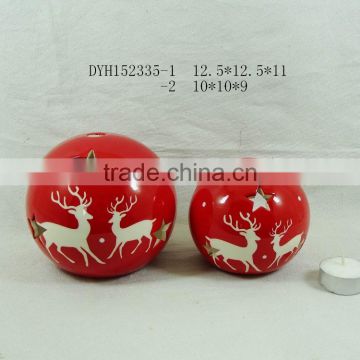 Round Ceramic Candle Holders Chirstmas decorations