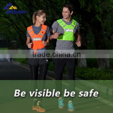 EN471 class 3 yellow walking reflective safety vest with LED