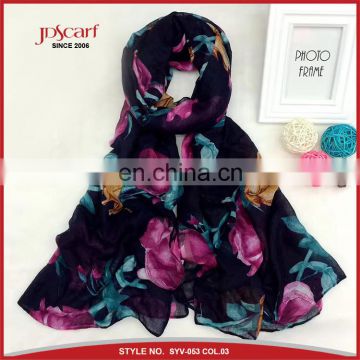 Women new design soft feeling viscose printing scarf