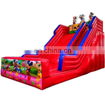 Outdoor red little tikes bouncy castle with slide ,duck and mouse cartoon