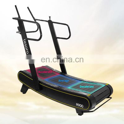 wholesale price woodway Commercial running machine unpowered curved Manual treadmill for gym use