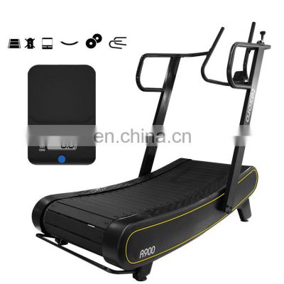 no motor gym machine perfect quality Curved treadmill & air runner with resistance bar running machine with Monitor