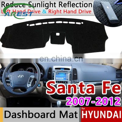 for Hyundai Santa Fe 2007 2008 2009 2010 2011 2012 CM Anti-Slip Mat Dashboard Cover Pad Sunshade Dashmat Protect Car Accessories