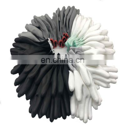 13Gauge Nylon Seamless Machine Knit shell with PU Palm coated Polyurethane Gloves for safety