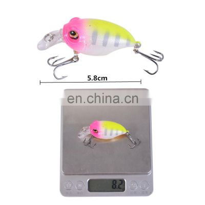 Hot Selling New Product 58mm 8.2g  Crank Lures With 3D eyes