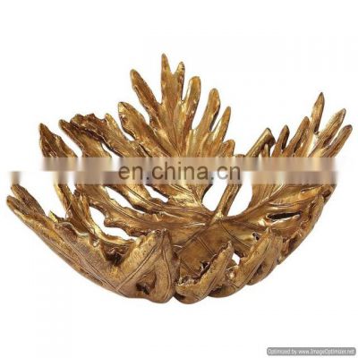 gold leaf design bowl