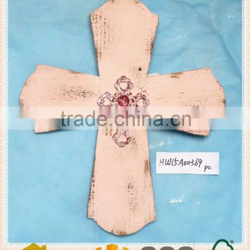 wholesale decorative antique standing wood crucifix for home&garden decor. HW15A00369