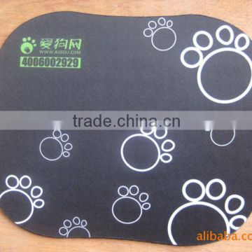 custom die cut shape fabric mouse pad, promotional neoprene mouse pad