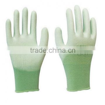 nylon pu coated safety work gloves / mechanical palm pu coated gloves