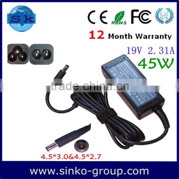 new product ac adapter connector types19V 2.31A 45W 4.5*3.0 with pin for DELL Notebooks