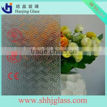 haojing maple leaf figured glass/clear Figure Glass/Glass Figured with CE/ISO9001 etc