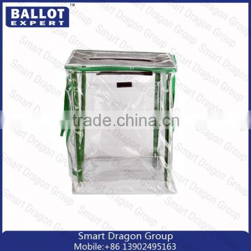Green color foldable PVC ballot box for election