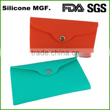 Shinerin alibaba wholesale Oem clutch silicone card holder wallet bag branded