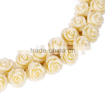 Nice Ivory #1Synthetic Turquoise Carved Rose Howlite Coral Flower Carving Loose Beads 20 pcs per Bag For Jewelry Making