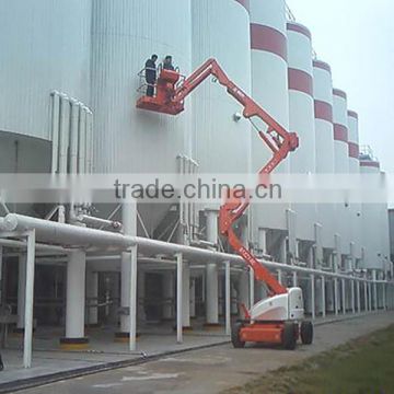 China cheap price 14m self-propelled articulating boom lift,trailer mounted boom lift