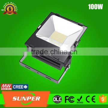 outdoor 100w led flood lighting dlc industrial lamp fixtures with 5 years warranty