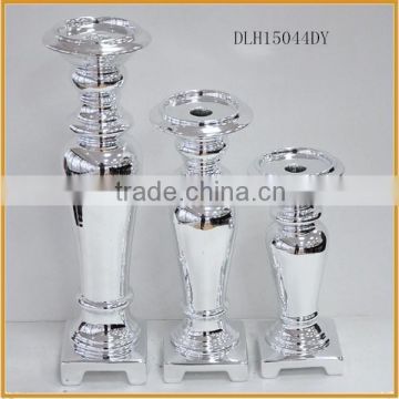 silver electroplating ceramic candlestick stand holders decorative wholesale