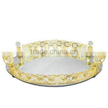 2014 decorative metal oval tray&round tray T044