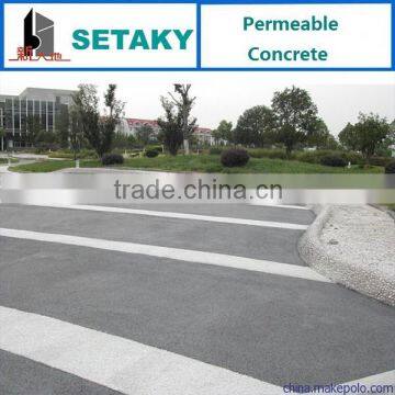 permeable concrete for sidewalk/parkroad