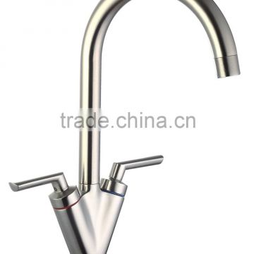 Dual handle lever design kitchen mixer taps (nickel)