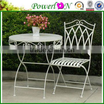 Discounted Cheap Vintage Wrought Iron Folding Table and Chair set