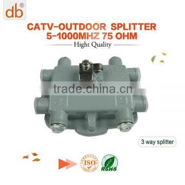 5-1000MHz outdoor cable tv splitter 3 way splitter