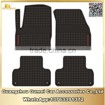 Black rubber original car floor mats for Evoque