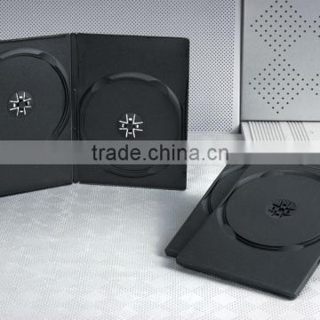 9mm Double Disks Black Cover Plastic Long DVD Case