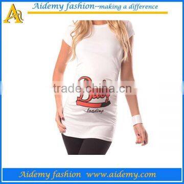 Wholesale custom high quality maternity t shirts in print logo