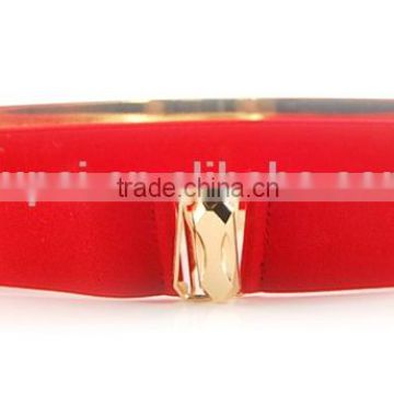 fashion gold metal belts in red /Lady fashion Golden mirror belt for dress