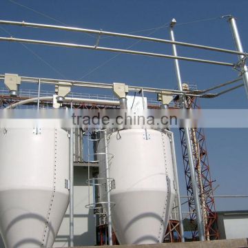 Fiberglass silo for pig equipment