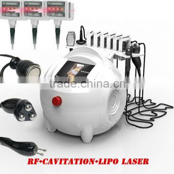 Hot Sale 6 big laser pads and 2 small pads liposuction ultrasonic RF lipo laser cavitation ultrasound machine