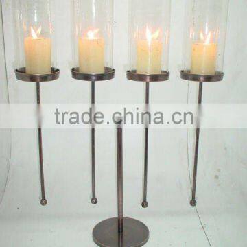 Pillar holder Iron with Glass cylinders