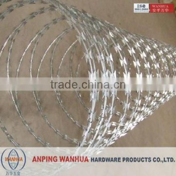 2015 hot sale low price concertina razor barbed wire price ISO9001 anping factory
