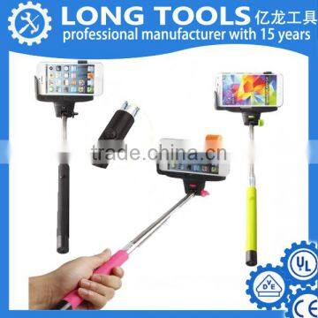 Wholesale smart phone cable monopod wirelss bluetooth selfie stick