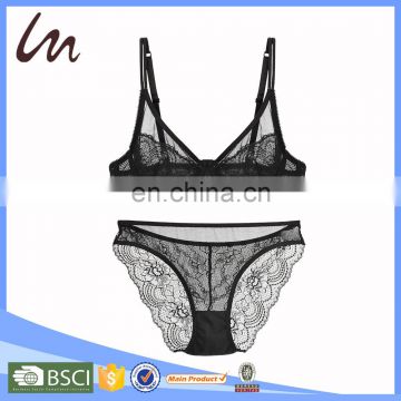 New Arrival Beautiful Lace Sexy Lady Sexy Girls Bra & Sets Ladies Thong Underwear Lingerie Set Bra Panty
