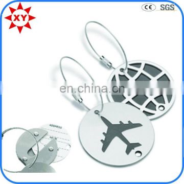 Durable blank stainless steel metal luggage tag