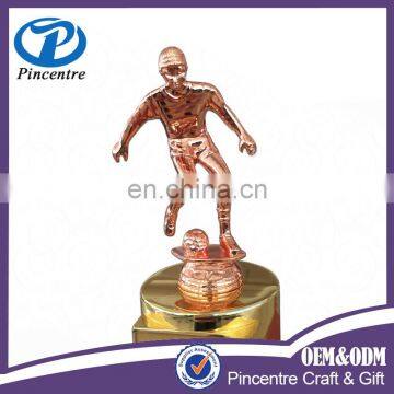 Custom made electroplating metal soccer awards trophy /football sport trophy made in china