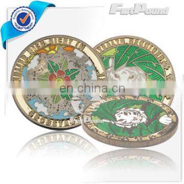 Geo Coin with Hard Enameled