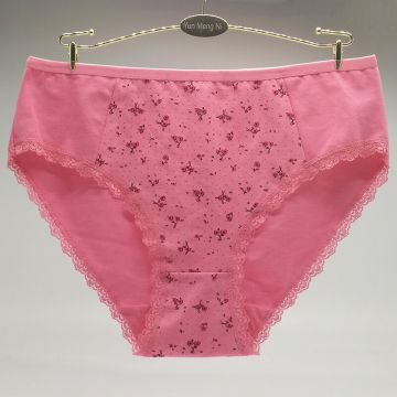 Yun Meng Ni Sexy Underwear Pretty Flower Printed Girls Briefs Big Size Cotton Underwear Women's Panties