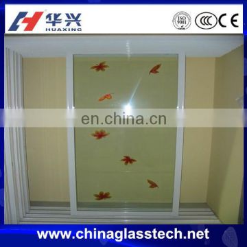 China top brand lower single colored glass sliding pvc toilet door price