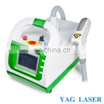 Portable 1064nm 532nm Q switched nd yag laser tattoo removal machine with Carbon Peeling