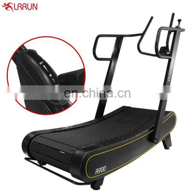 a commercial  use non-motorized  self-powered  home fitness manual woodway air runner curved  walking treadmill in gym equipment