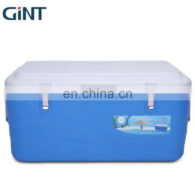 Gint Large  80L Cooler Box Portable Outdoor Ice Chest  Size Customized Insulated PU form with wheel Trolley for fishing picnic