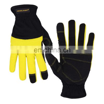 HANDLANDY Hand Protection Mechanic gloves full finger touch screen colorful safety gloves mechanic work gloves