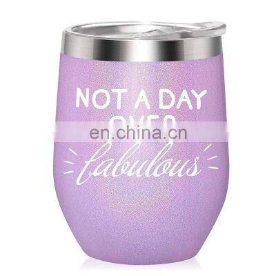Food Grade 12oz Double Wall Stainless Steel Sublimation Insulated Wine Tumbler