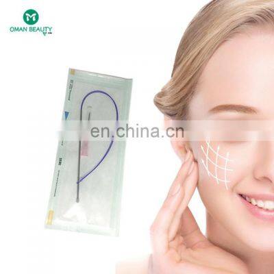 Best quality Cheap Price Blunt W needle 19G 100mm PDO PLLA  PCL  4D Cog Thread For Face Lifting