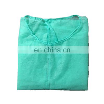 SMS green disposable personal protective use isolation gown