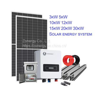 Small Total Home House Dc To Ac Pure Sine Wave Solar Pv Inverter 5kw 3kw On Grid Tie System 5 Kw Roof Top Complete Sets Package